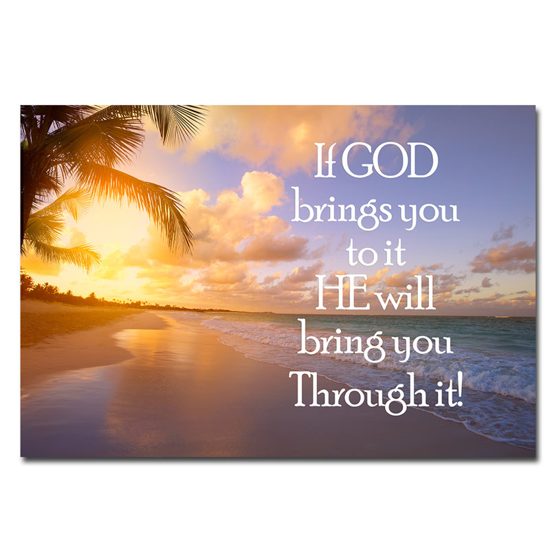 «If God Brings You to It» - Art textuel, H 24 po x l 36 po x P 2,5 po