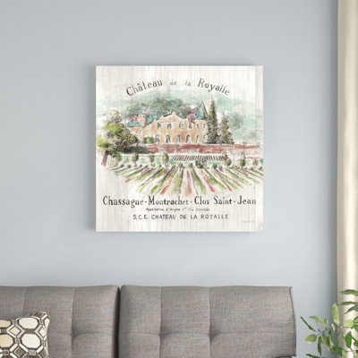 «Chateau Royalle on Wood Color» par Danhui Nai, reproduction d'art sur toile tendue