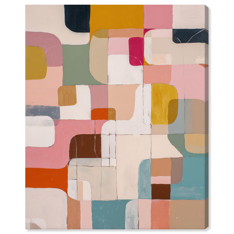 "Pixel Patchwork II", reproduction d'art sur toile par Art Remedy, 16 x 20, H 20 po x l 16 po, Toile tendue avec châssis
