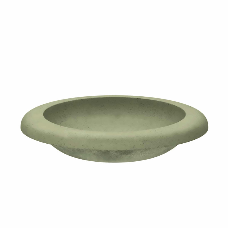 Cuyama NativeStone Concrete Handmade Oval Drop-In Bathroom Sink, Sage
