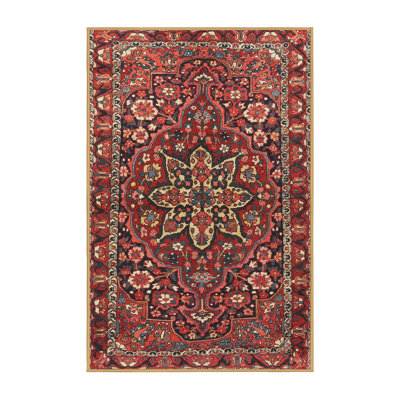 Tapis traditionnel rouge / noir