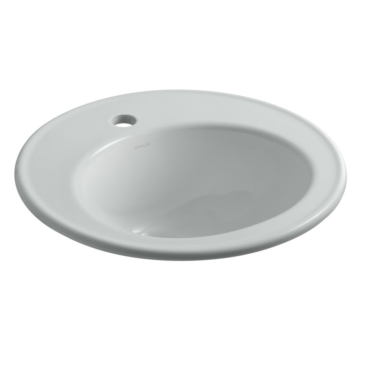 Brookline Circular Drop-In Bathroom Sink with Overflow