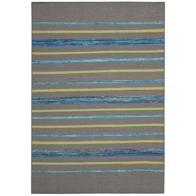 Tapis gris / turquoise Cay
