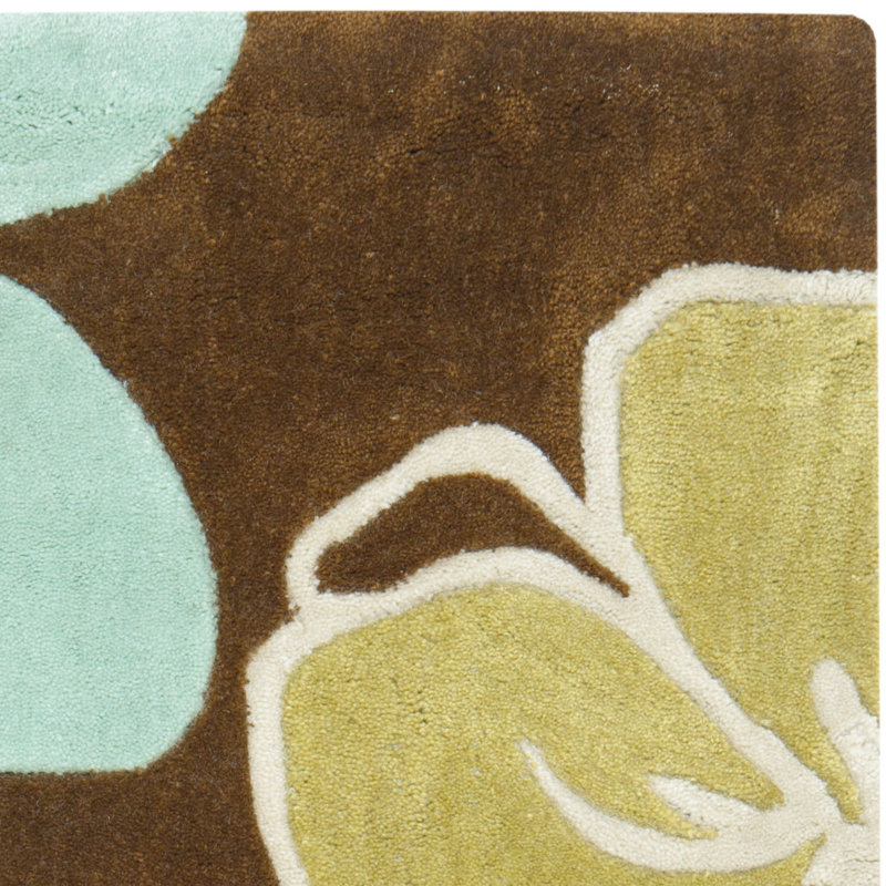 Tapis à motif floral touffeté à la main Modern Art, Rectangle 4 pi x 6 pi