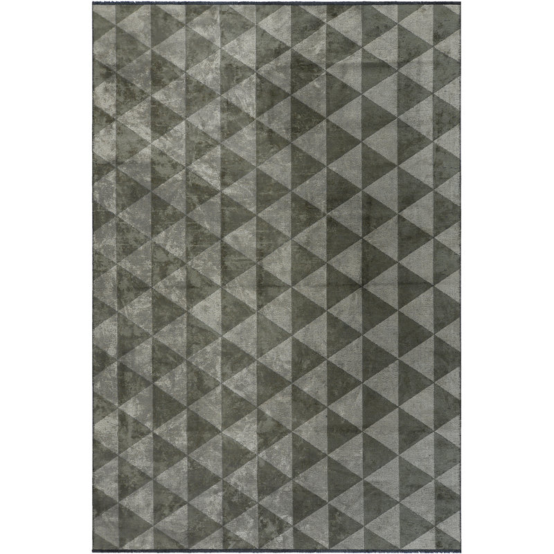 Tapis gris / kaki Rapture, Rectangle 7 pi 10 po x 9 pi 10 po