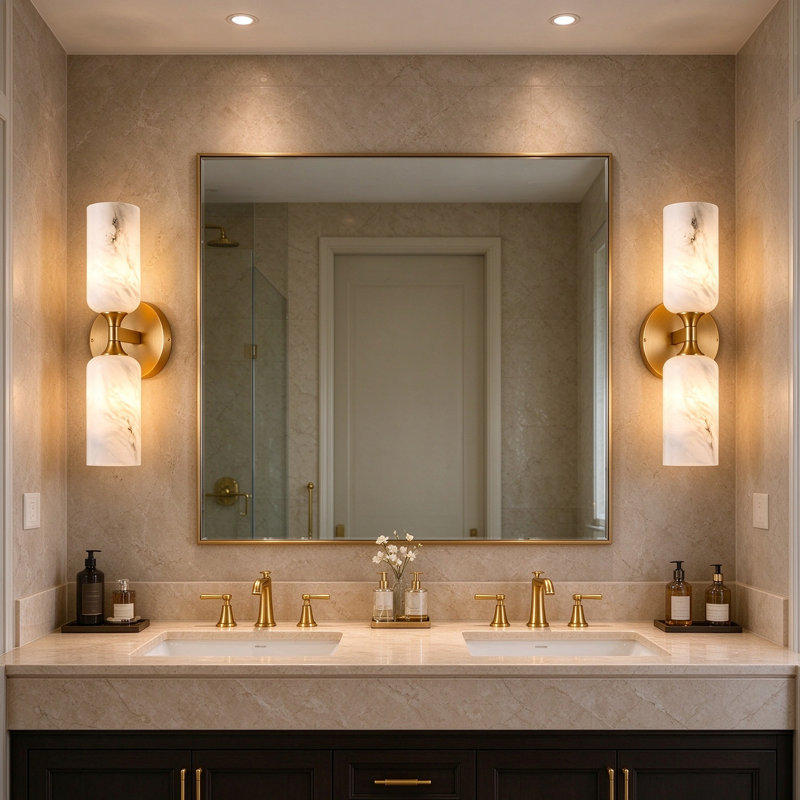 Genuine Marble Armed Sconce