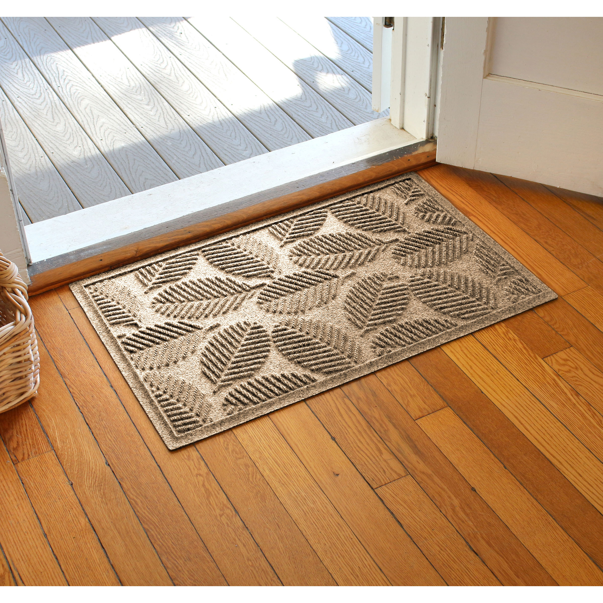 Waterhog Indoor/Outdoor Floral Doormat, 2' x 3' - Brown