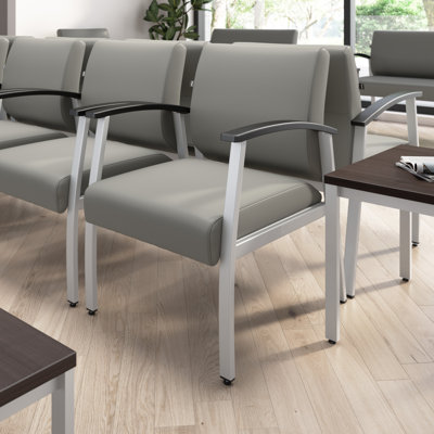 Vinyl Seat Waiting Room Chair with Metal Frame