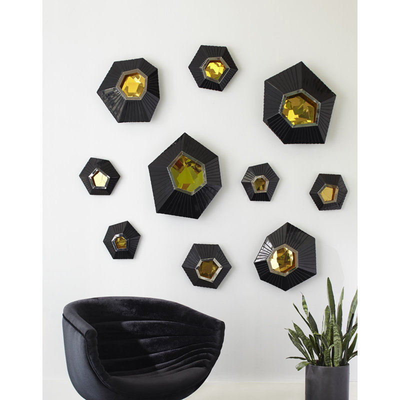 Hex Wall Décor, 7" H x 3" W x 8" D