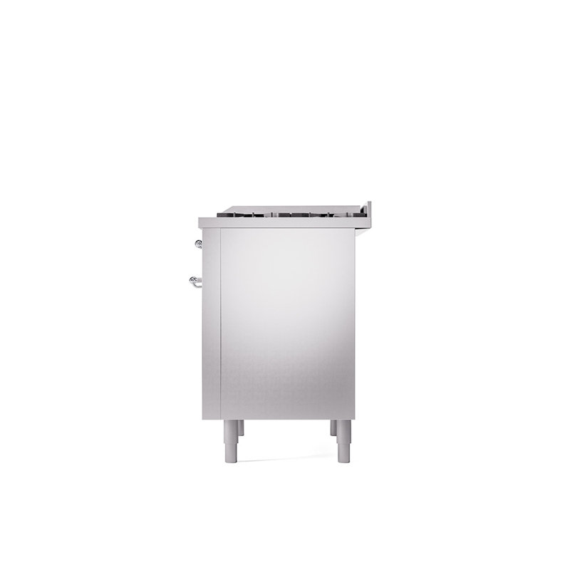ILVE Nostalgie II 36 Dual Fuel Range, knobs, Stainless Steel/Chrome, Liquid Propane