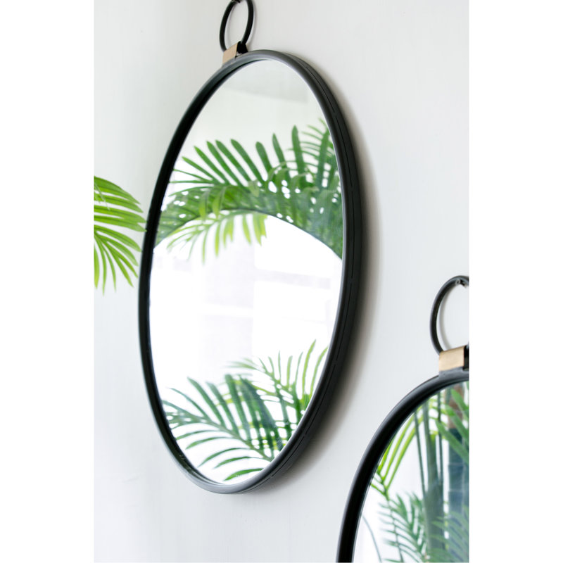 Miroir mural 24 po x 27 po à cadre noir - décor minimaliste pour le salon, la chambre à coucher, le vestibule, le vestibule, augmente la luminosité de la pièce en reflétant le naturel avec un choix moderne qui reflète le charme