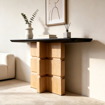 Solid Pine Modern Console Table