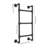 Three-Step Wall-Mounted Straight Ladder Black Loads 440.92Lbs (Size: 39.37In/100Cm)