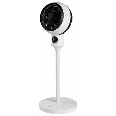 Circulating Stand Fan For Home Bedroom With Remote, Standing Fans Ocillation 70, Pedestal Fan 3 Speeds,3 Modes,15Hour Timing, LED Display, For Indoor, Bedroom And Home Office, 7 Inch,White