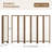 6-Panel Washable Fabric Room Divider, Walnut Color Frame-405036613-405036614