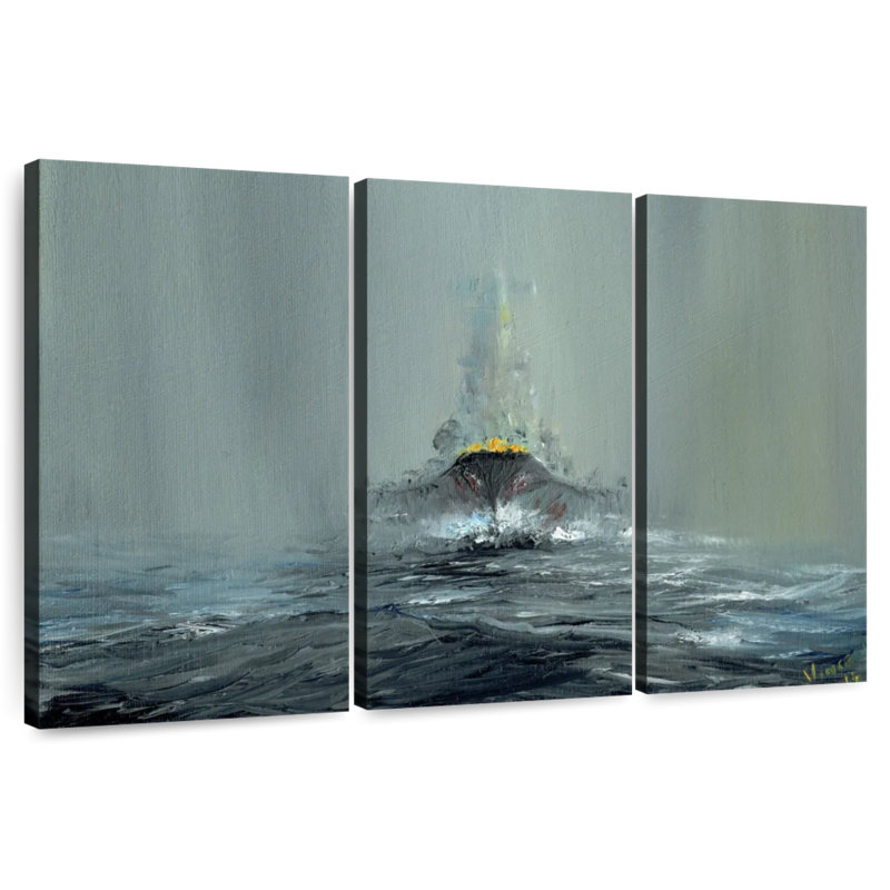 Mait Battleship Yamato 1945, 36" H x 57" W