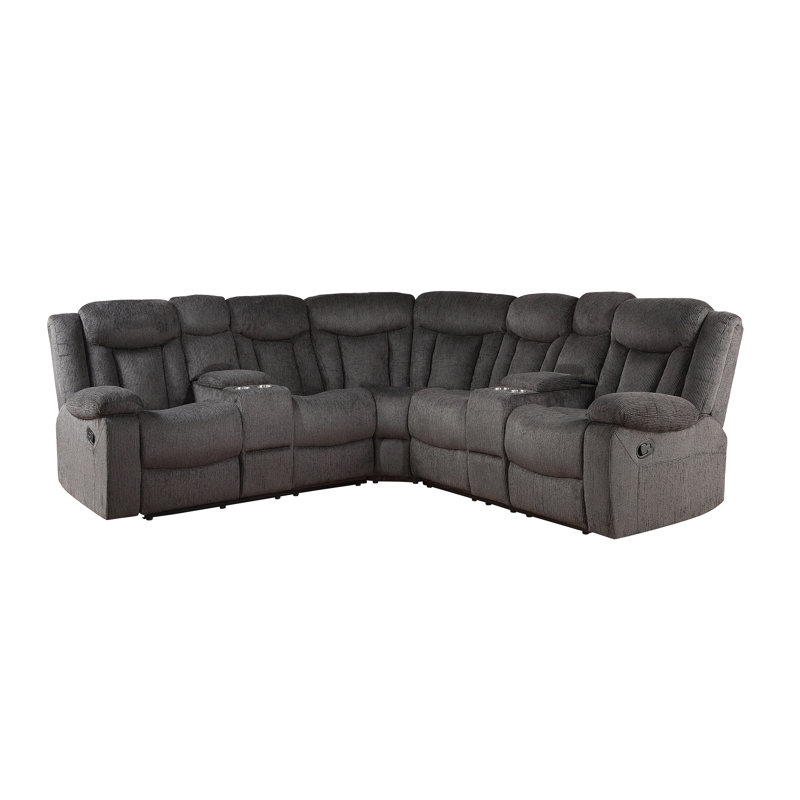 Luccardo Dark Brown Upholstered Sectional