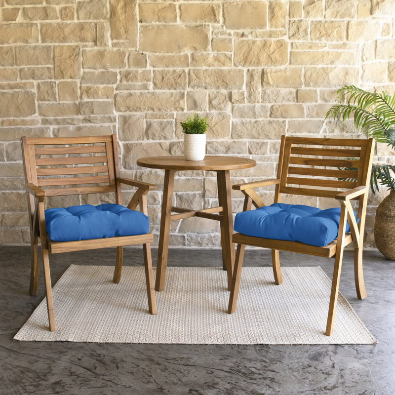 Outdoor 3'' Barstool Seat Cushion, 16" W x 16" D, Fresco Blue