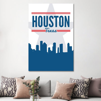 Houston Skyline by Benton Park Prints - Wrapped Canvas Print