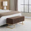 Banc de rangement luxueux avec pieds en métal-852325662