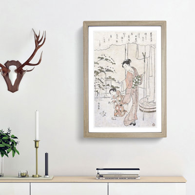 Mother & Child by Harunobu Suzuki - Picture Frame Painting Print