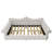 Queen Size Upholstered Daybed with LED Lighting & Nailhead Trim, Beige-936701275