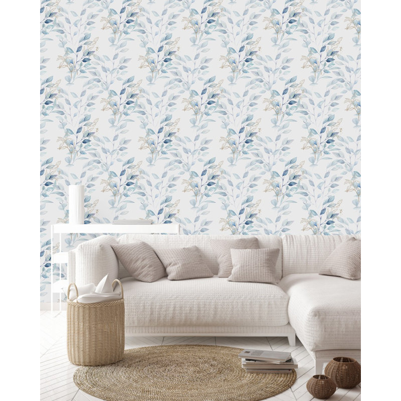 Peel & Stick Floral Tile, 2.08' W x 10.42' L