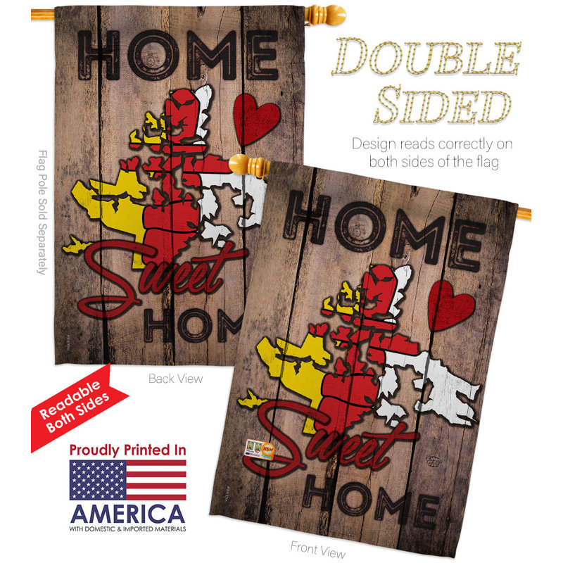 Double Sided 40'' H x 28'' W Polyester House Flag