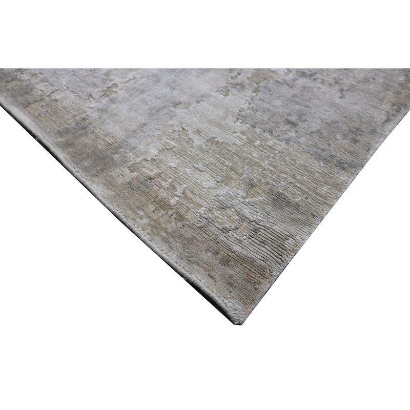 Abstract Area Rug in Ivory, Rectangle 5' x 8'
