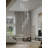 Azria 10ft Long Attic Pendant Chandeliers 10-Light Silver Crystal with Bubble Pendant Light Dimmable