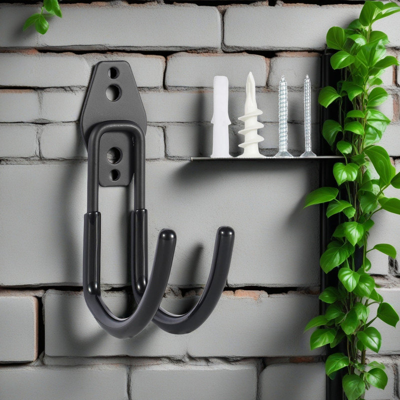 Support mural pour boyau d'arrosage avec paquet de 2 vis