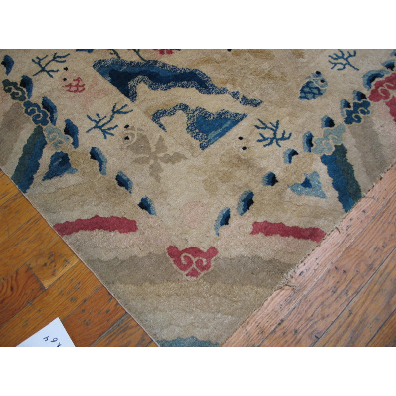 Tapis chinois antique en laine Dragon