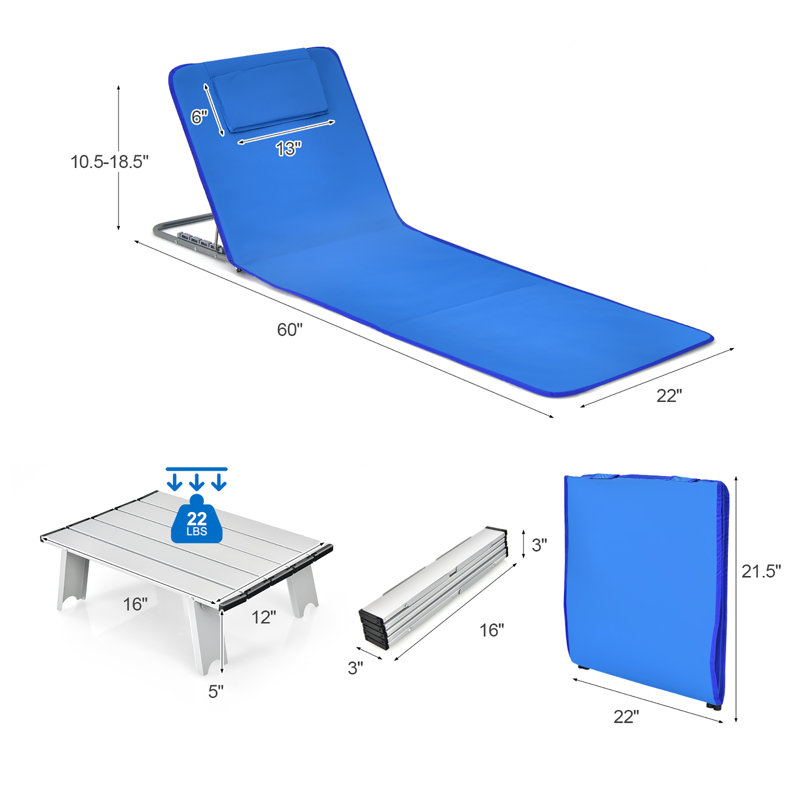 Chaise longue simple Henton