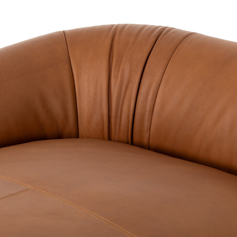 Saldana Leather Chaise