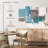 Avery Blue And Gray Abstract