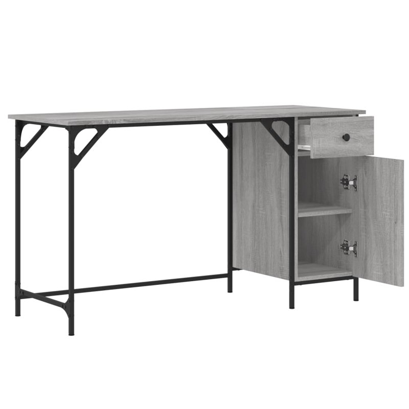Rectangle 131cm L Computer Table, Gray Sonoma