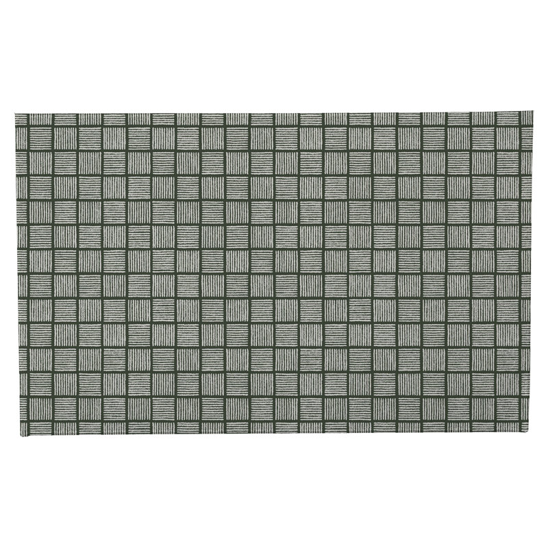 Tapis de toilette rectangulaire absorbant et antidérapant Tally Blocks, 24" W x 17" L, Blue