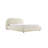 Modern Curved Upholstered Low Profile Platform Bed with Rounded Headboard-94602564-123084281