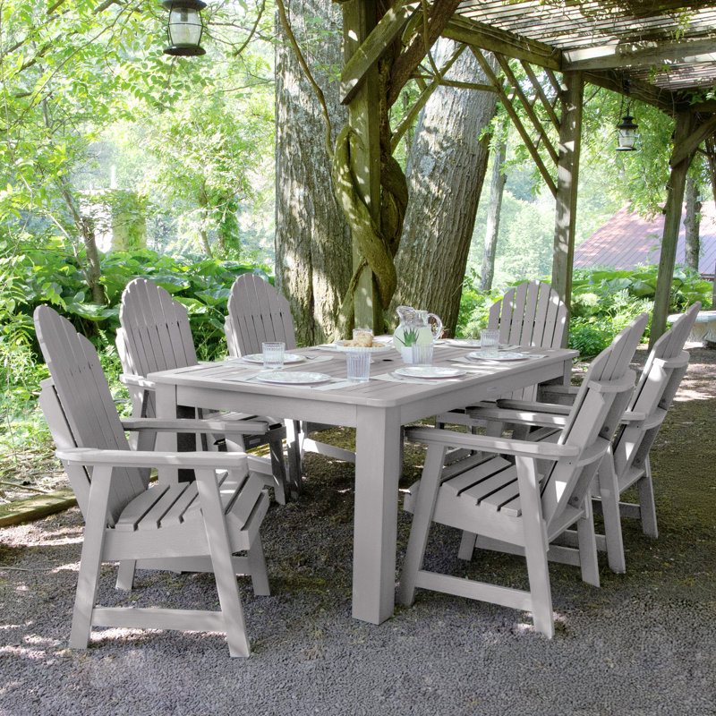 Ensemble repas pour 6 personnes Macias, H 40,5 po x l 84 po L 115 po, Gris havre