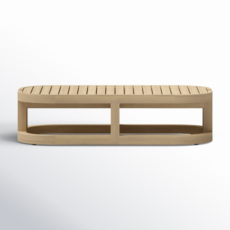 Emory Acaica Wood Coffee Table With Light Teak Finish