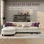 Canapé modulaire modulaire en L avec repose-pieds et rangement 107,87 pi-145010919