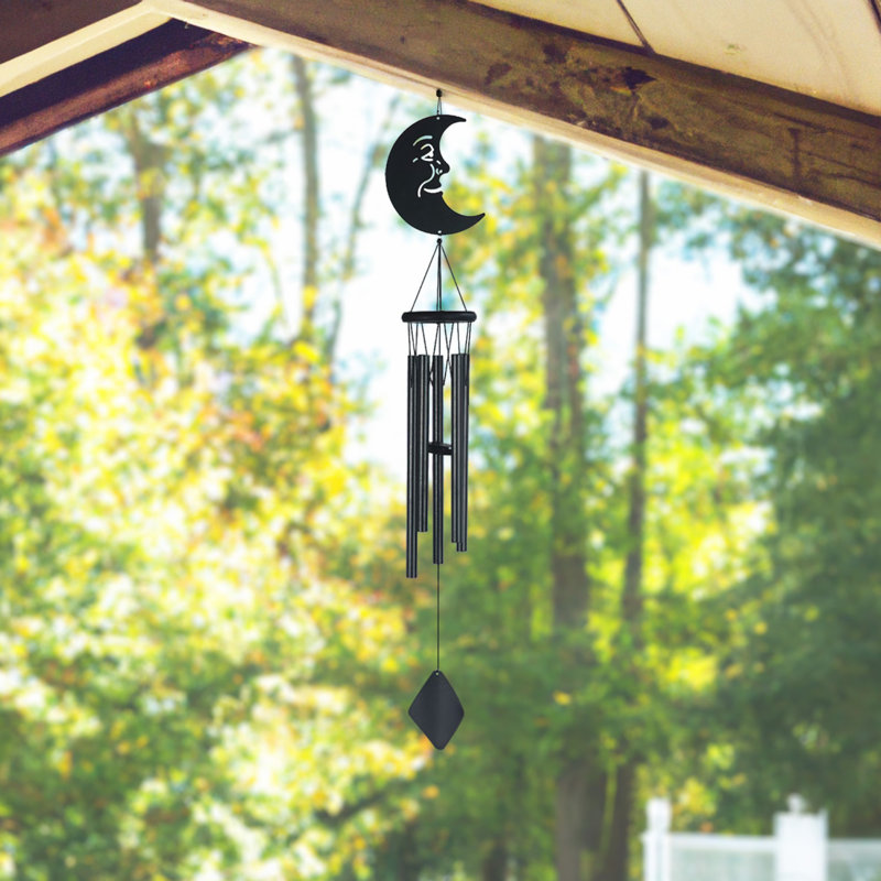 Carillon 41 "en bois noir avec 3 tubes métalliques