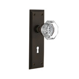 New York Plate with Decorative Keyhole and Waldorf Door Knob