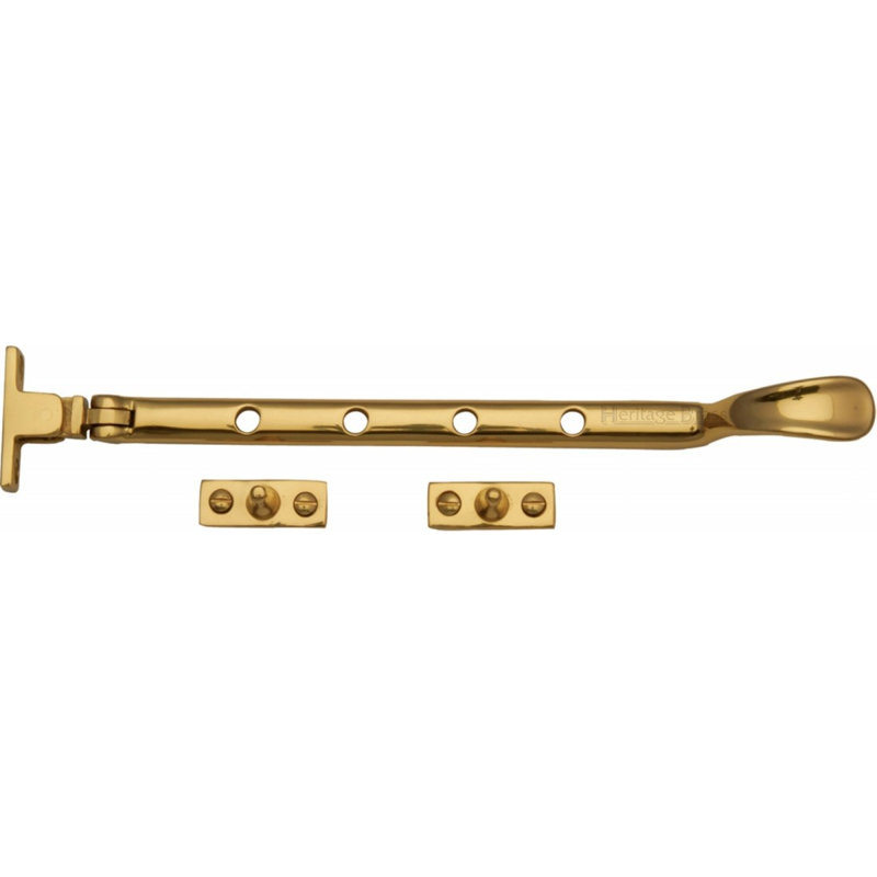 Heritage Brass Casement Stay Curtain Hardware Accesory, Polished Brass, 30.48 cm W
