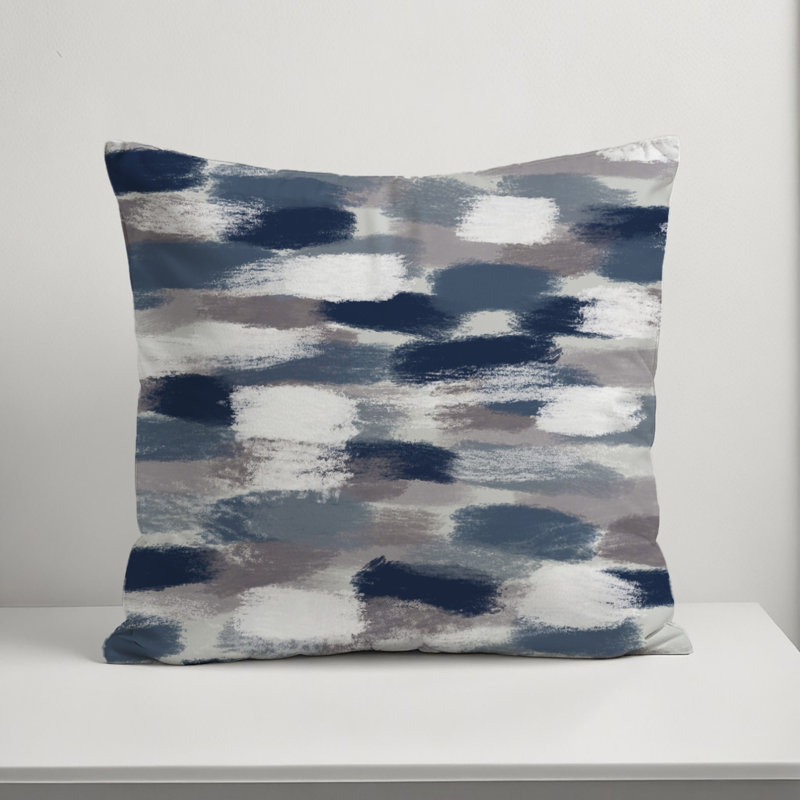  Housse et insert de coussin d'extérieur carré Brushstroke, Bleu