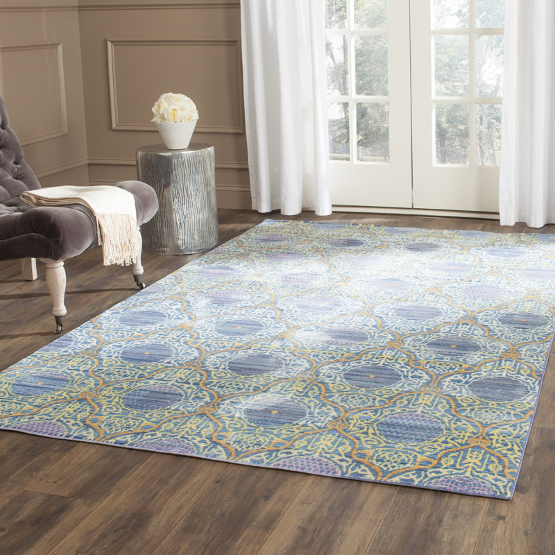 Wynter Damask Hand Woven Area Rug, Rectangle 152 x 244 cm