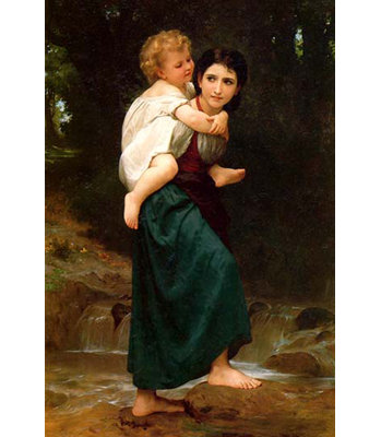 " Crossing The Ford " by William Bouguereau