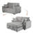 HARTWELL 72” Fully Assembled Compact Sofa Lounger – Pull-Out Extension, Apartment Size Sofa, Modern Accent Chair, Small Living Room Comfort