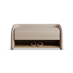 Yovan Faux Leather Upholstered Storage Bench