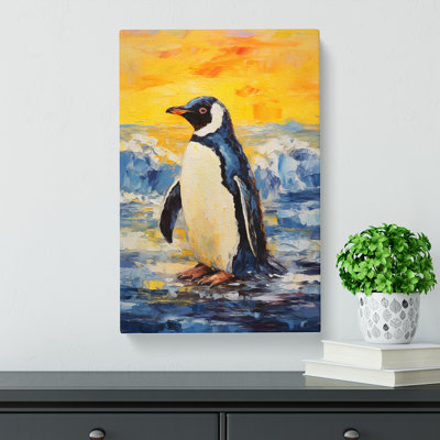 Penguin Impressionism No.3 - Wrapped Canvas Print
